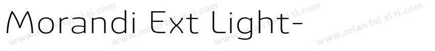 Morandi Ext Light字体转换